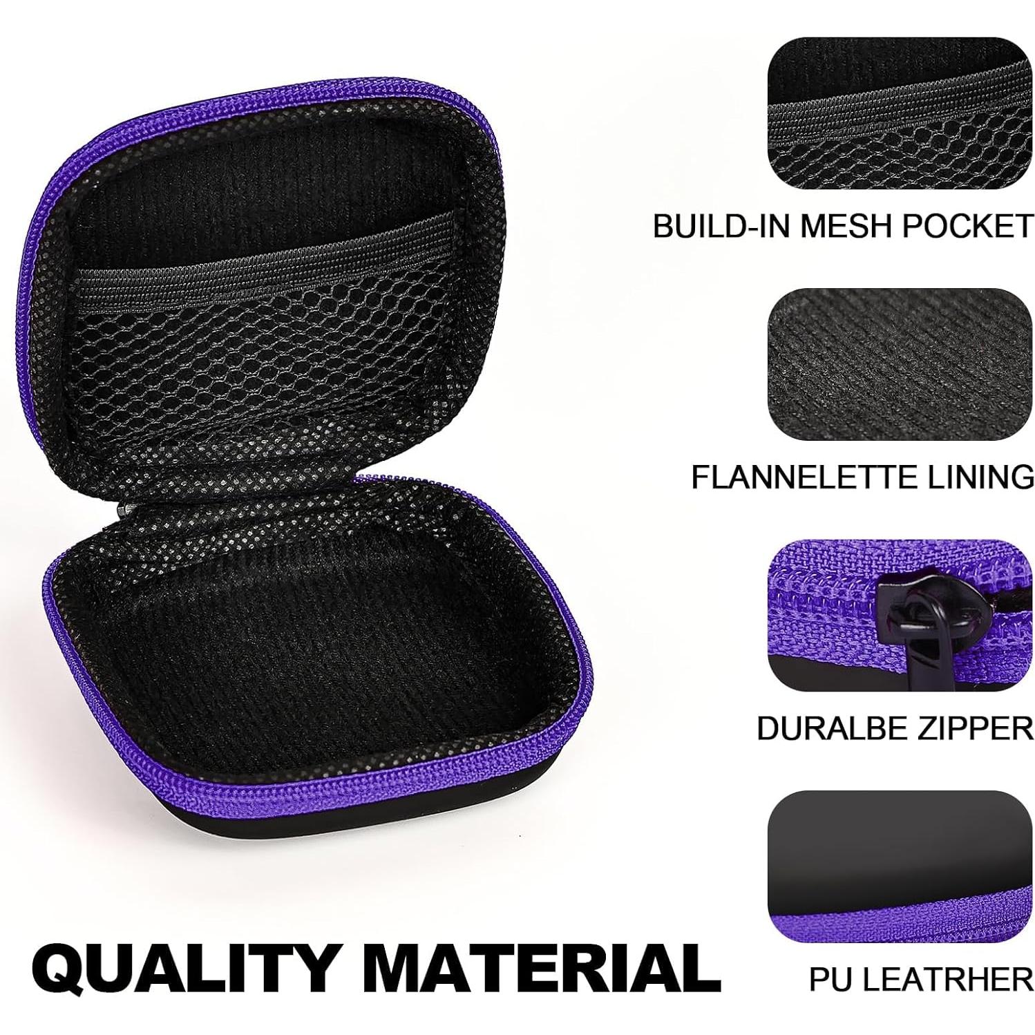 Funda de Almacenamiento para Auriculares Linsaner - 2 Unidades, Negro y Púrpura