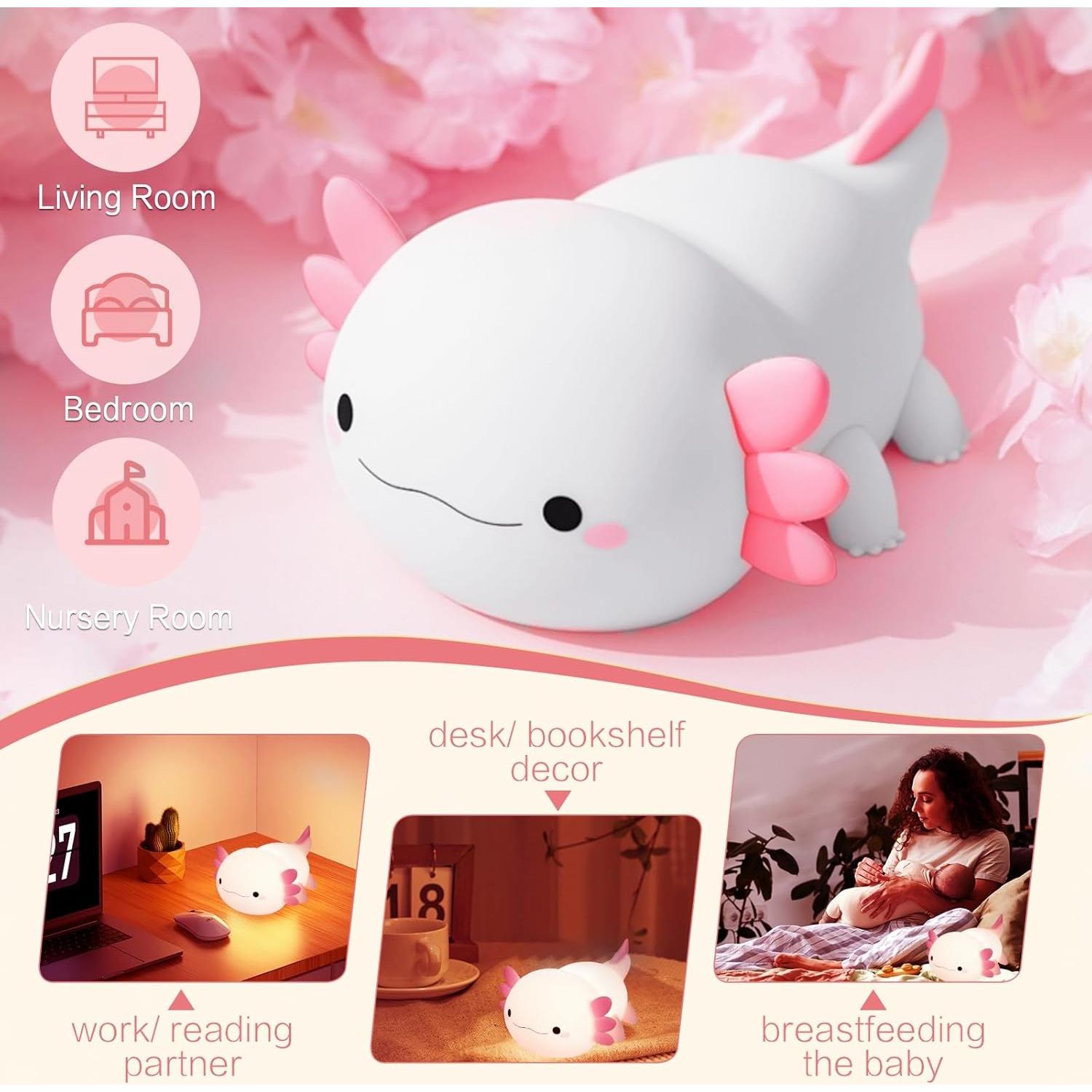 Lámpara de Noche Axolote YR YRHH-PET Rosa Regulable LED