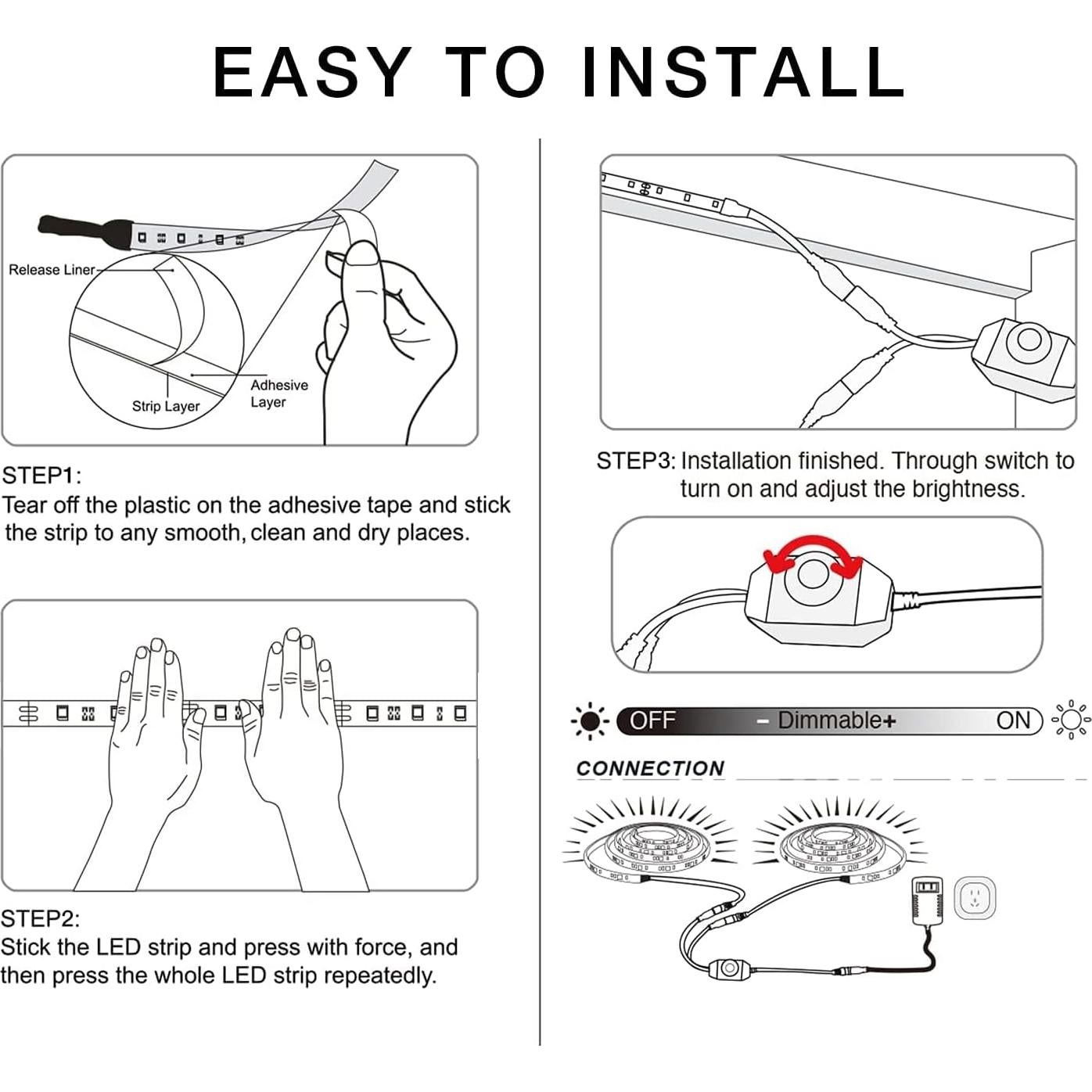 Tira LED regulable 5m blanca cálida DAYBETTER 3000K 12V