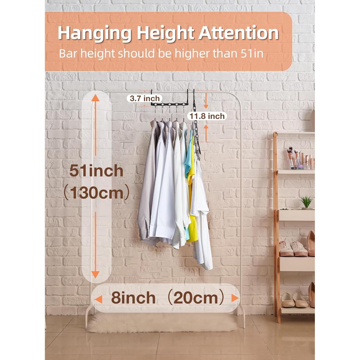 Perchas Ahorra Espacio HOUSE DAY - Paquete de 8 Negras