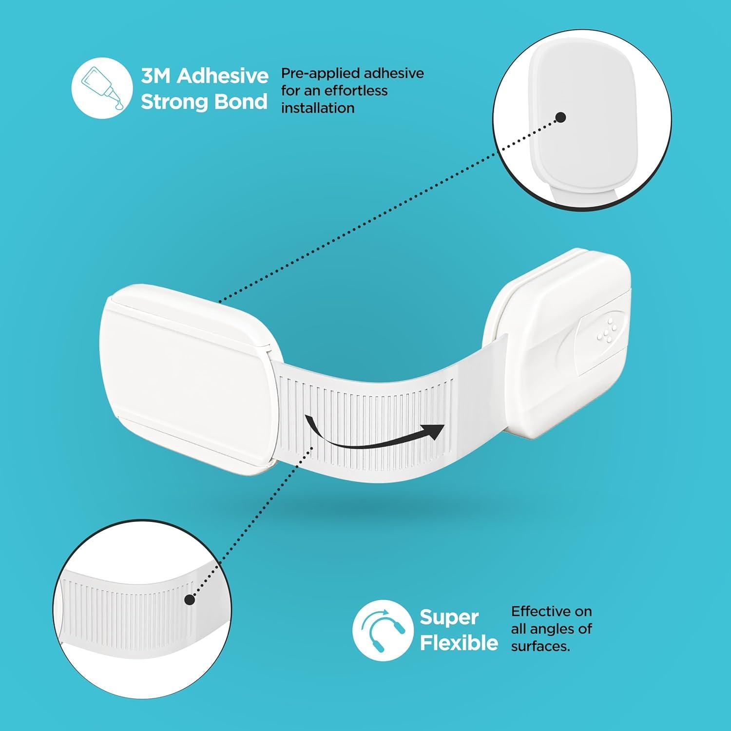 Cerraduras de Gabinete a Prueba de Niños Yolay - Paquete de 8