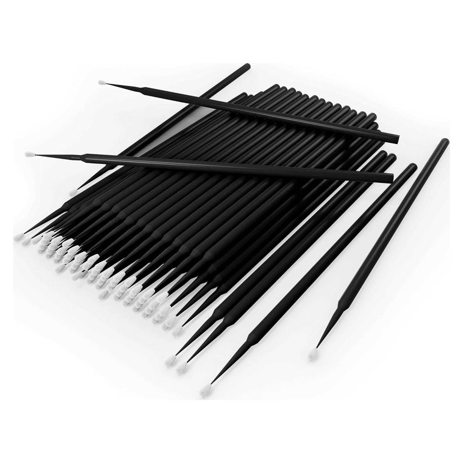 Microhisopos para Extensiones de Pestañas Hgloz 500 Unidades Negro