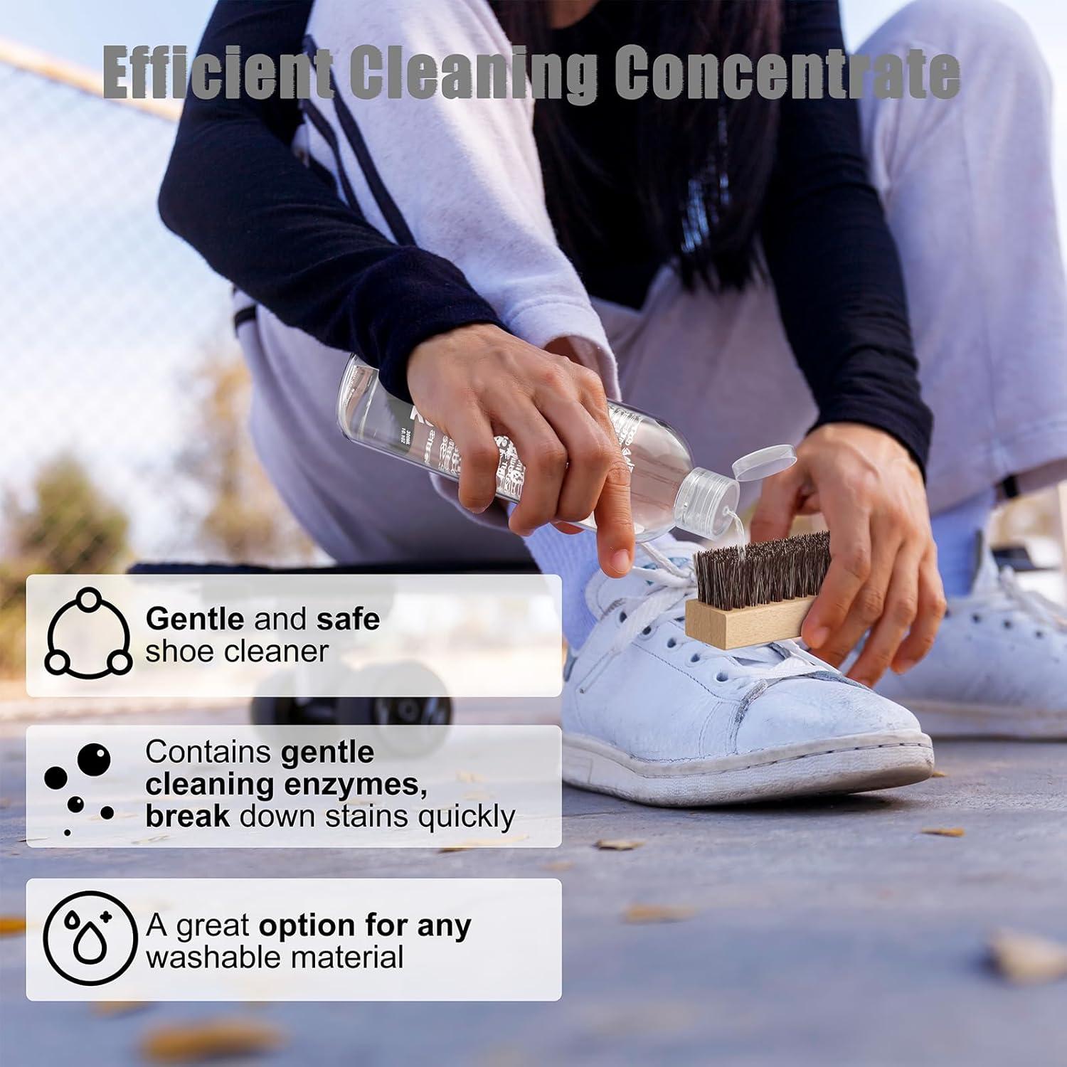 Kit de Limpieza de Zapatos Koudecy - 300ml, Cepillos y Toalla