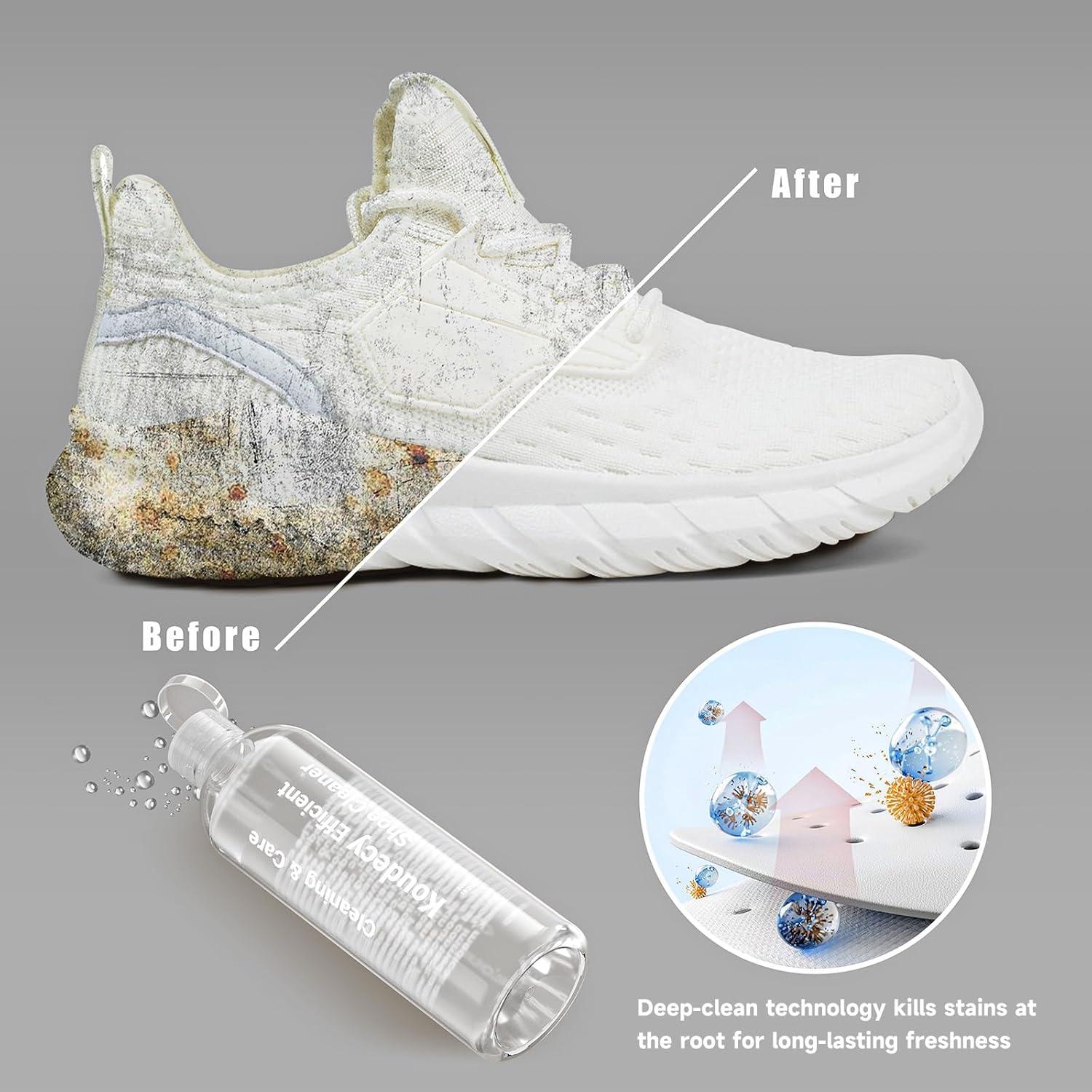 Kit de Limpieza de Zapatos Koudecy - 300ml, Cepillos y Toalla