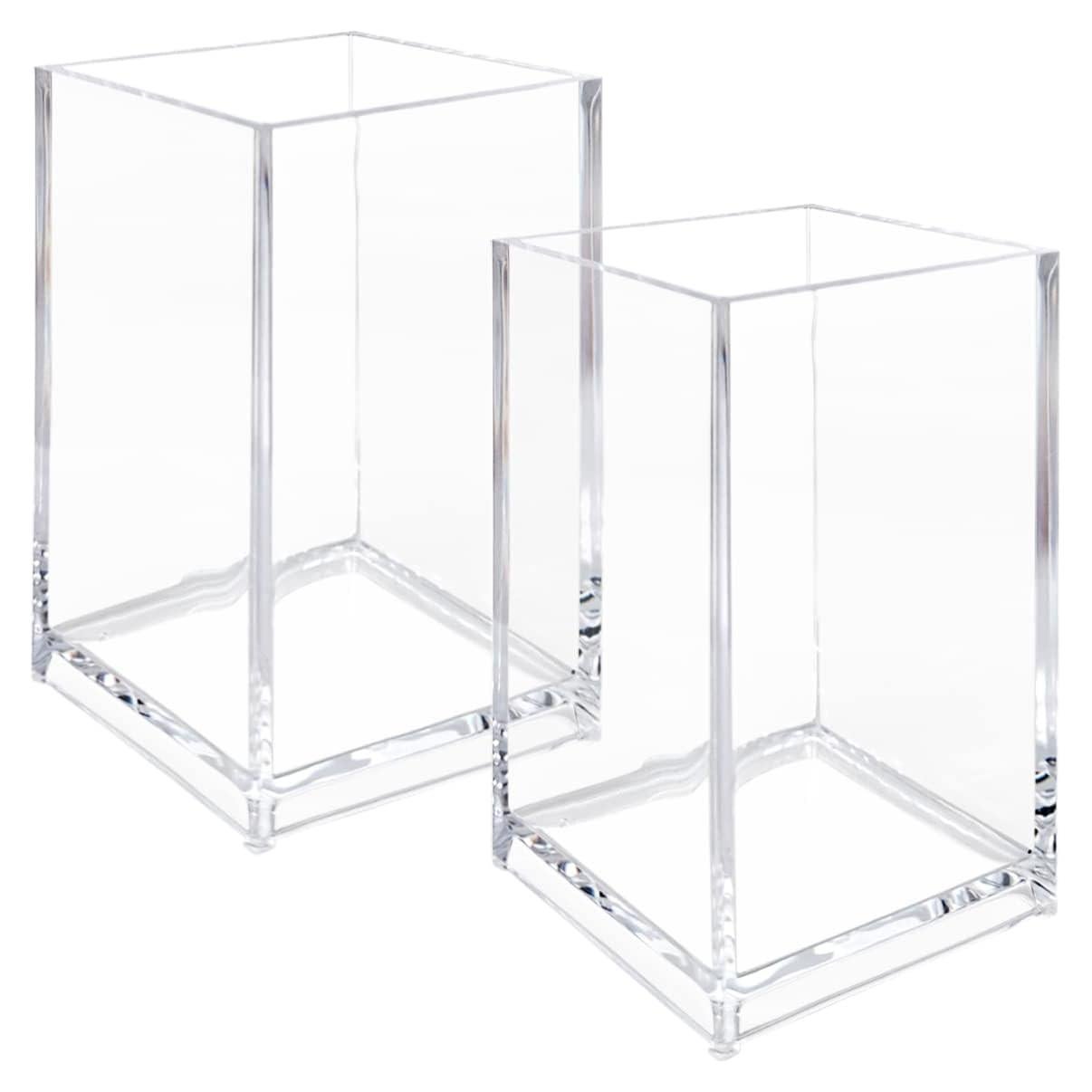 Soporte Acrílico Transparente Newkita para Lápices y Brochas - 2 Piezas