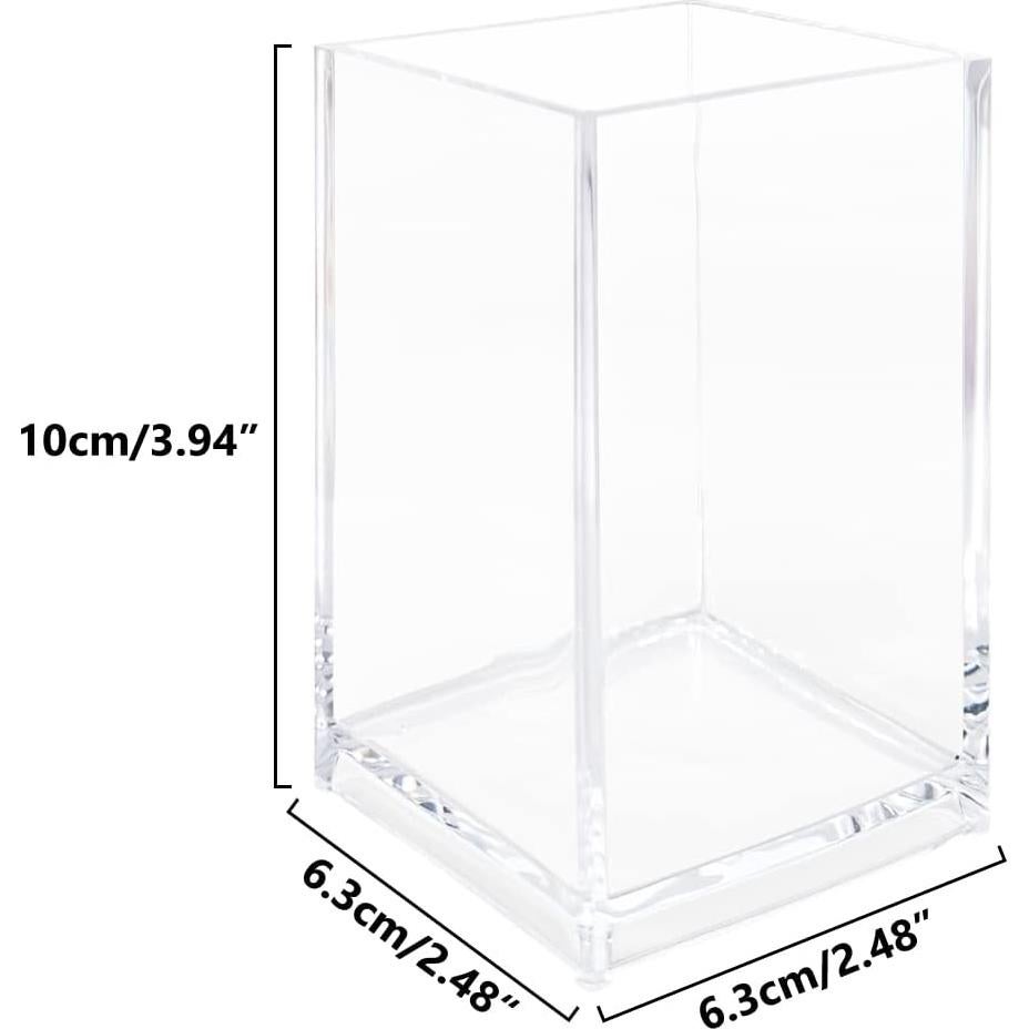 Soporte Acrílico Transparente Newkita para Lápices y Brochas - 2 Piezas