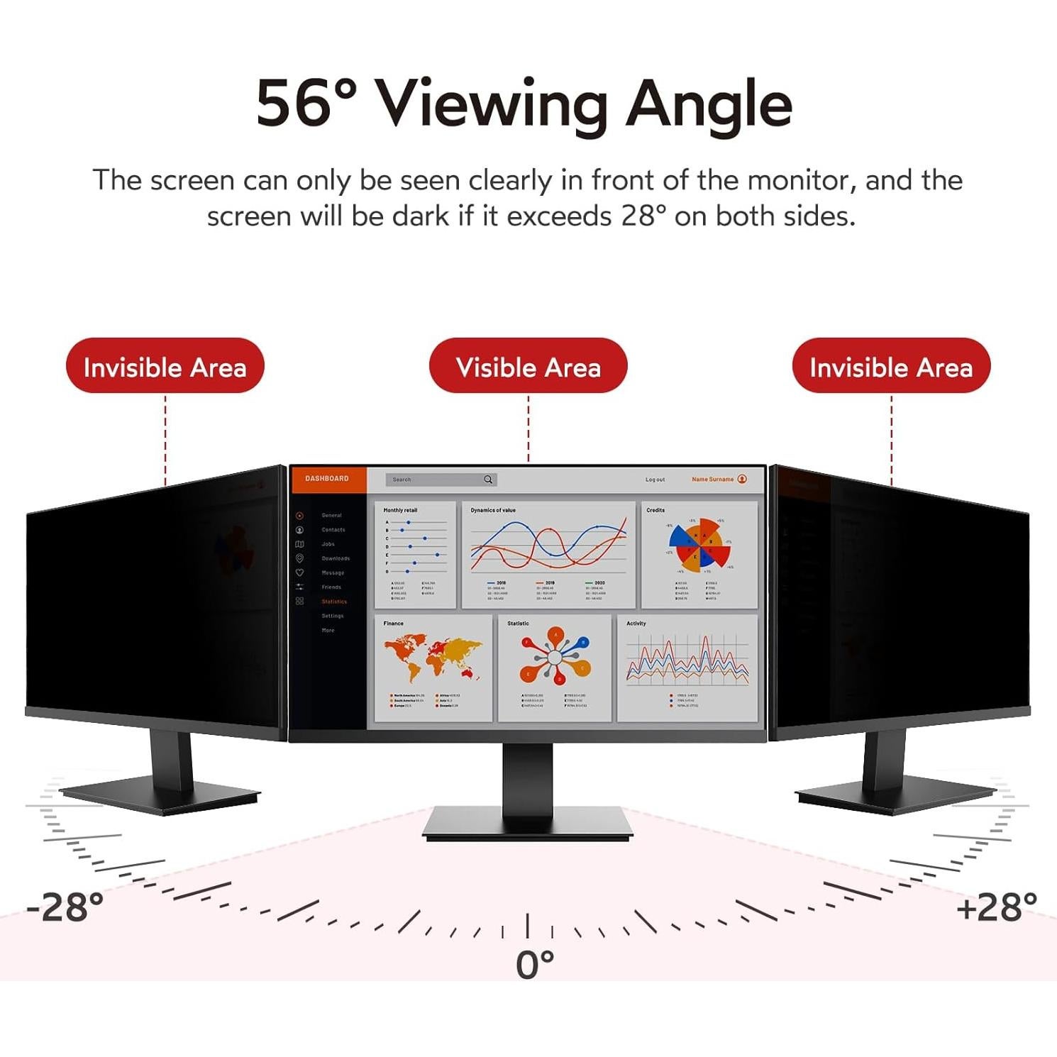 Filtro de Privacidad para Monitor 21.5" BERSEM 16:9 Antirreflejo
