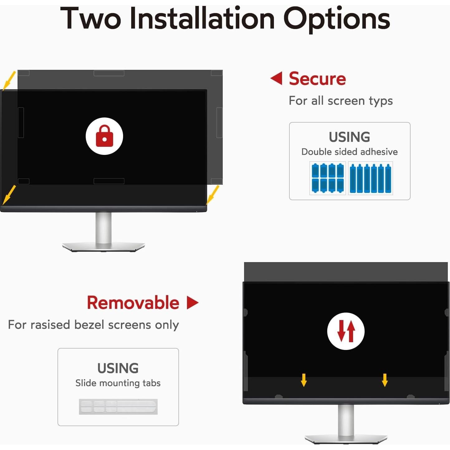 Filtro de Privacidad para Monitor 21.5" BERSEM 16:9 Antirreflejo