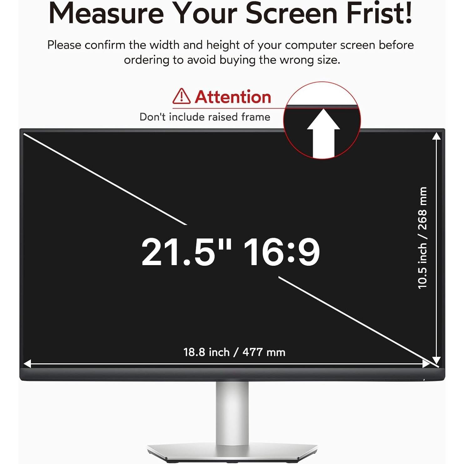 Filtro de Privacidad para Monitor 21.5" BERSEM 16:9 Antirreflejo