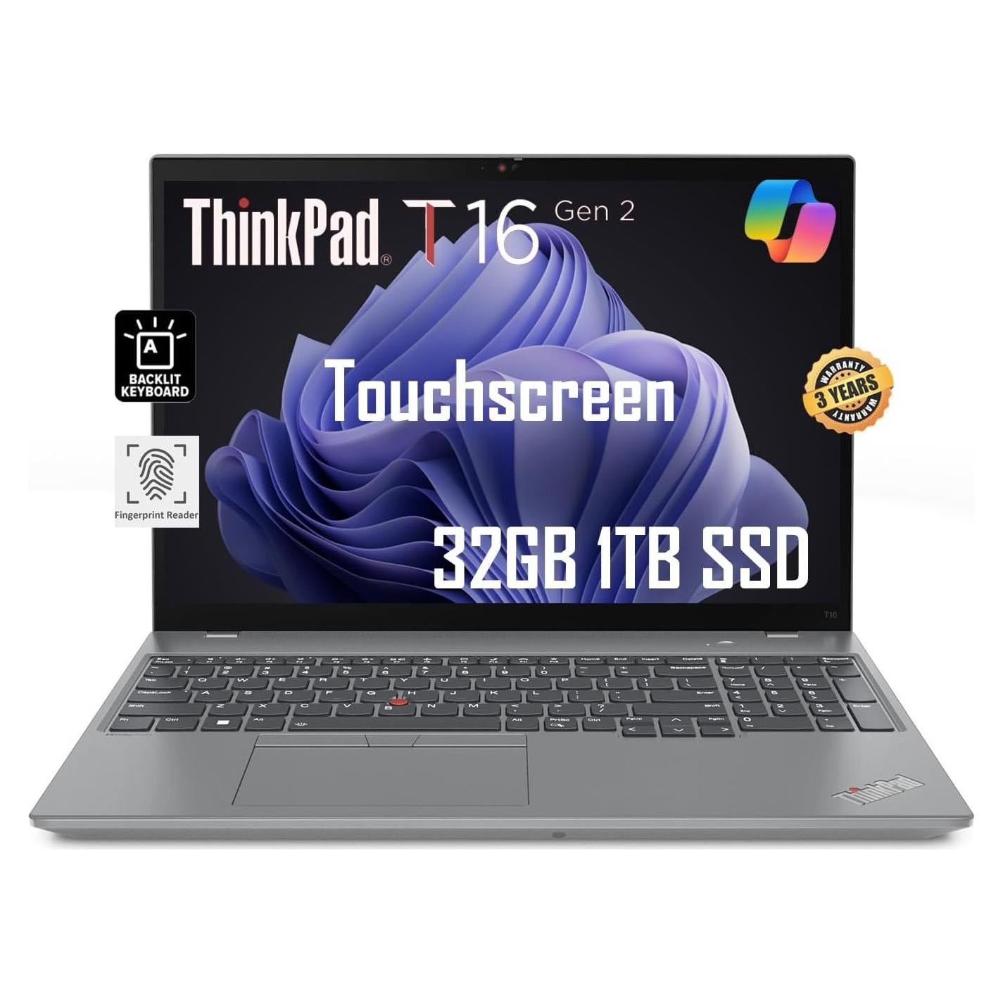 Laptop Lenovo ThinkPad T16 16" FHD+ Touch, i7, 32GB RAM, 1TB SSD