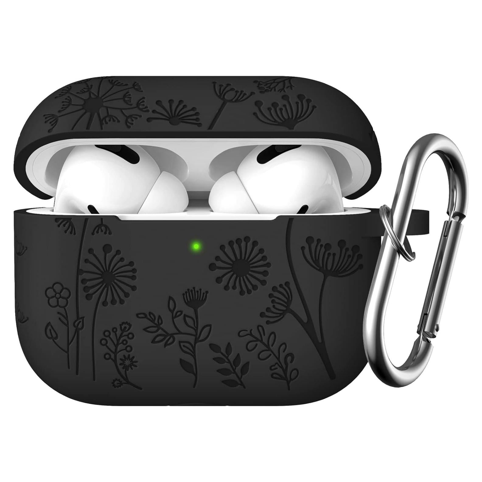 Funda Silicona Grabada Lerobo para AirPods Pro 2 USB-C Negra