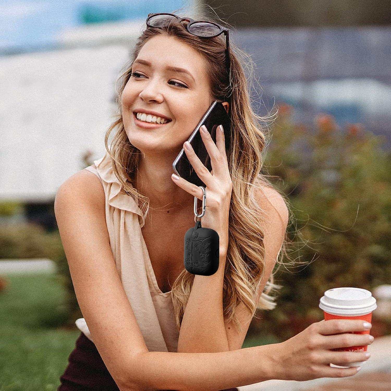 Funda Silicona Grabada Lerobo para AirPods Pro 2 USB-C Negra