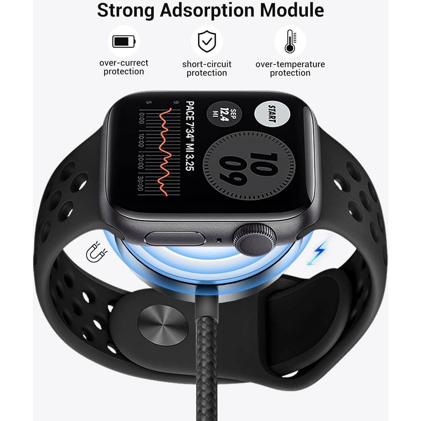 Cable de Carga Múltiple 3 en 2 Temdan 4FT para Apple Watch y iPhone