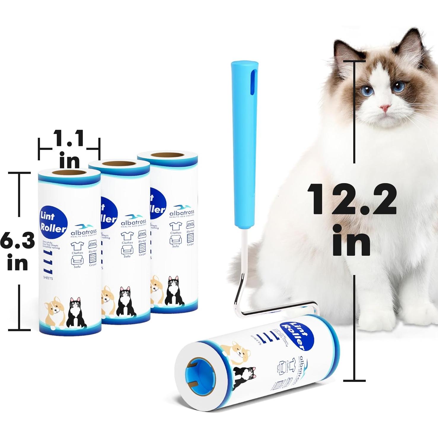 Rodillo Quitapelusas Albatross 444 Hojas 16 cm Mango Ergonómico
