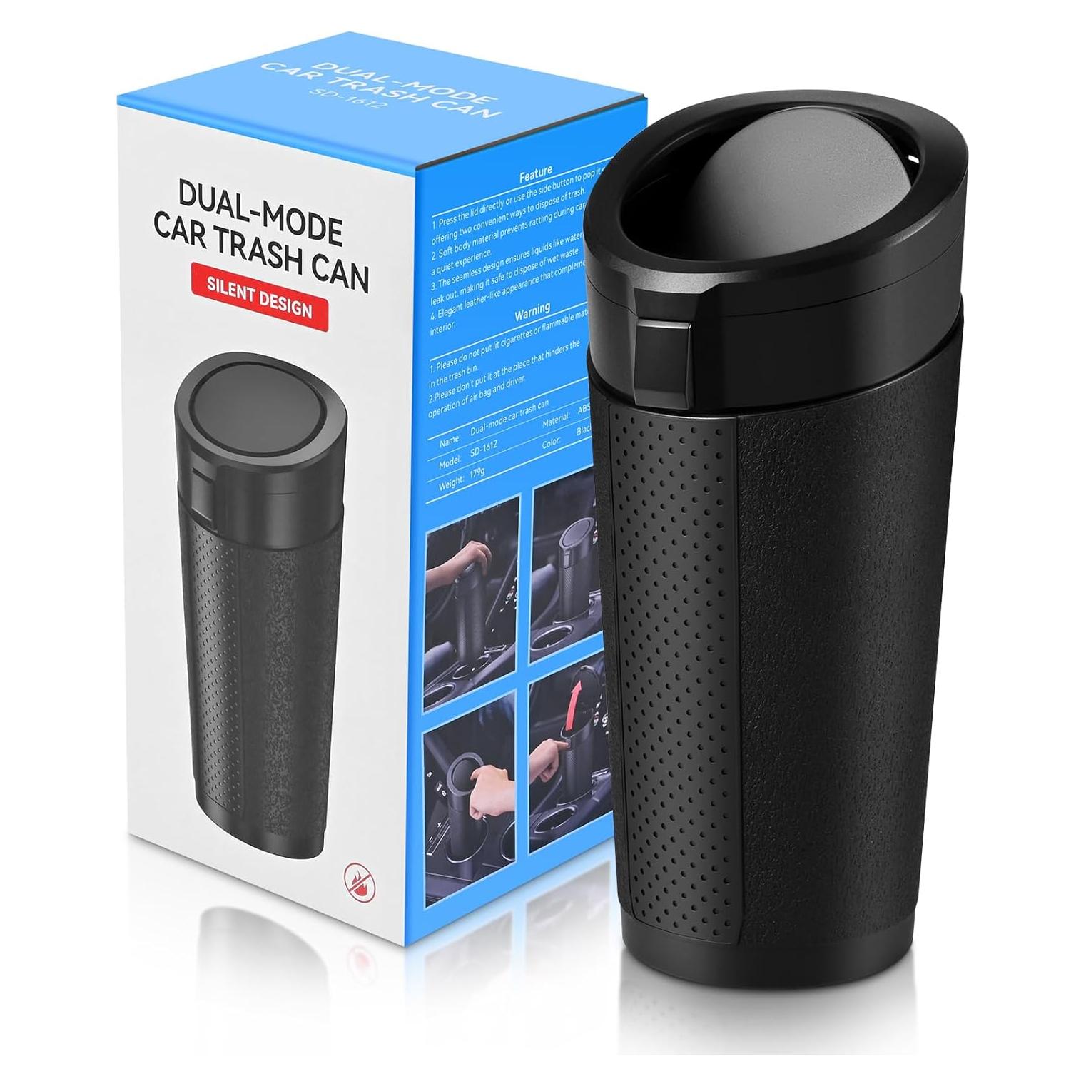 Bote de Basura para Auto Hiitytin Negro 8.4x6.6x18.5cm