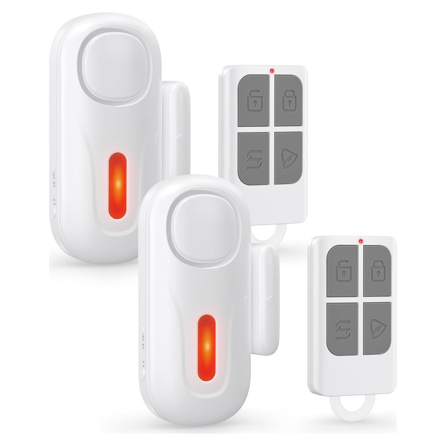 Alarmas de Puerta Satisure 2 en 1 Inalámbricas, Control Remoto