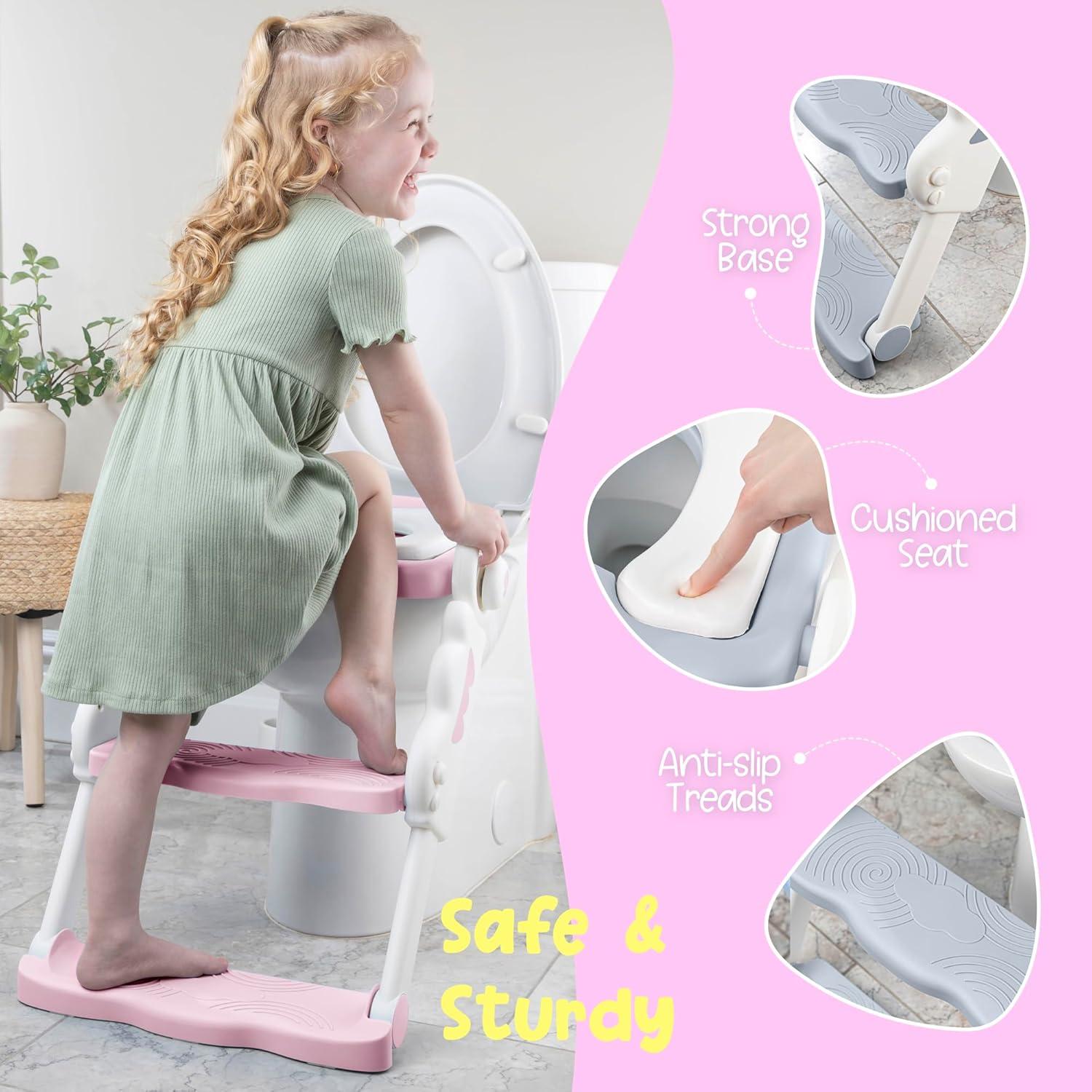 Asiento de Entrenamiento para Baño Bebé Bebeleh Rosa