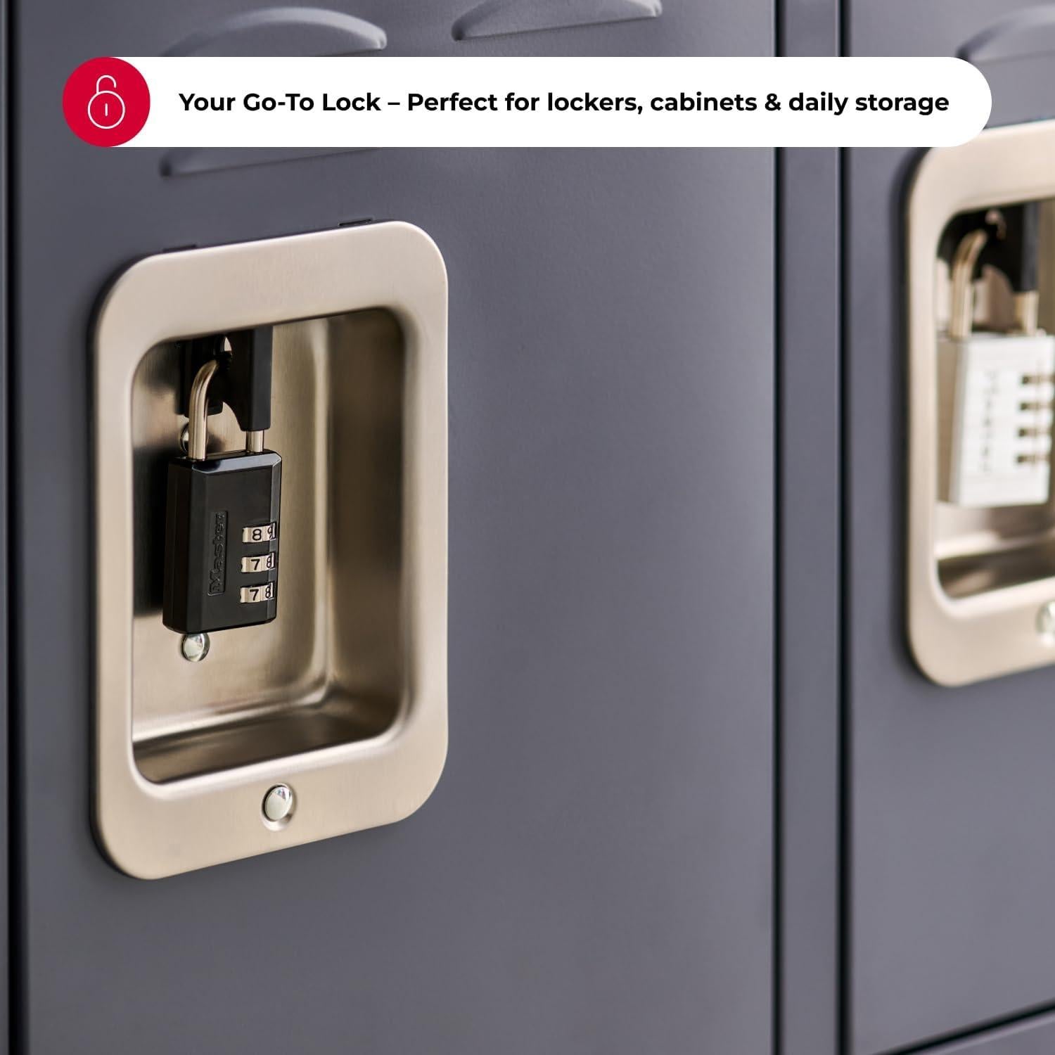 Candado de Combinación Master Lock 647D Negro 30mm Personalizable