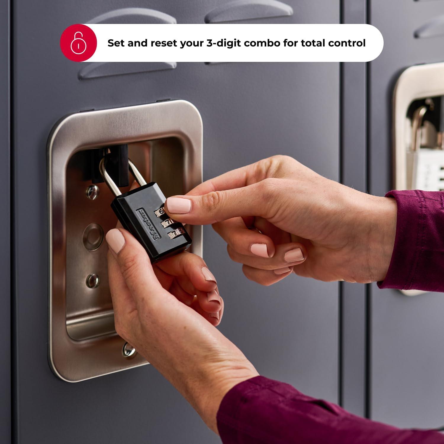 Candado de Combinación Master Lock 647D Negro 30mm Personalizable