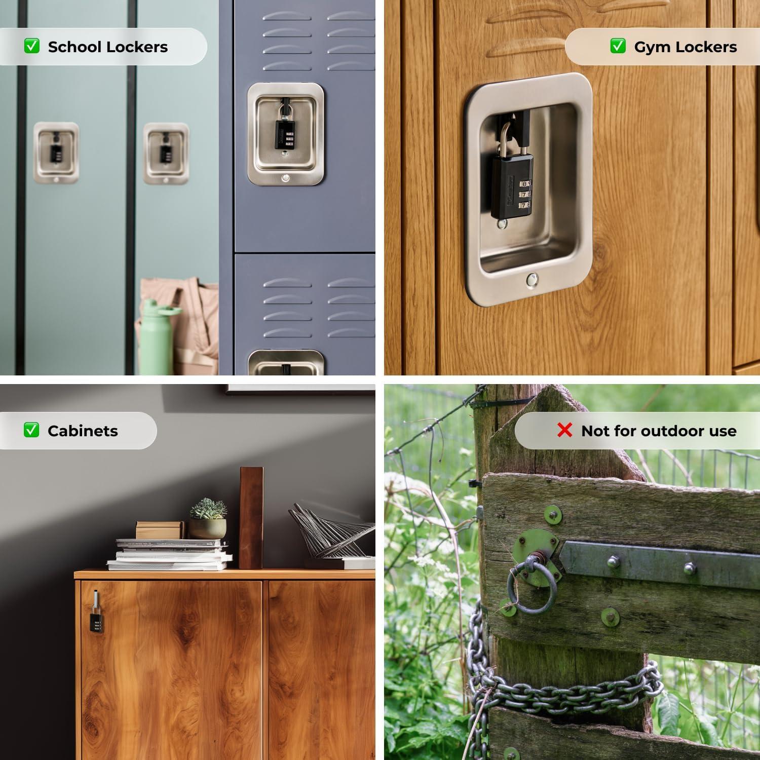 Candado de Combinación Master Lock 647D Negro 30mm Personalizable