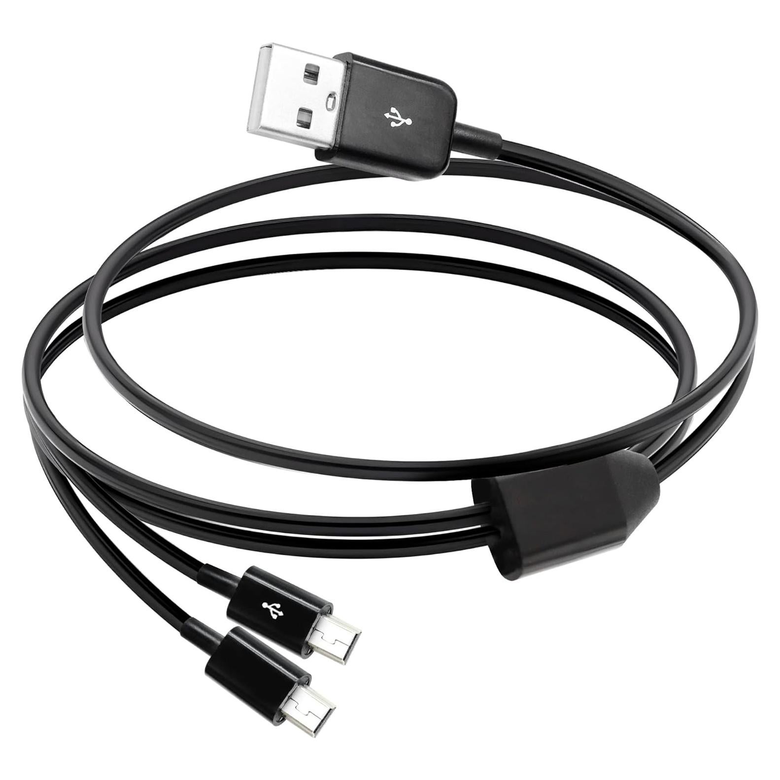 Cable Divisor Mini USB Dual RIIEYOCA 1m Carga y Datos