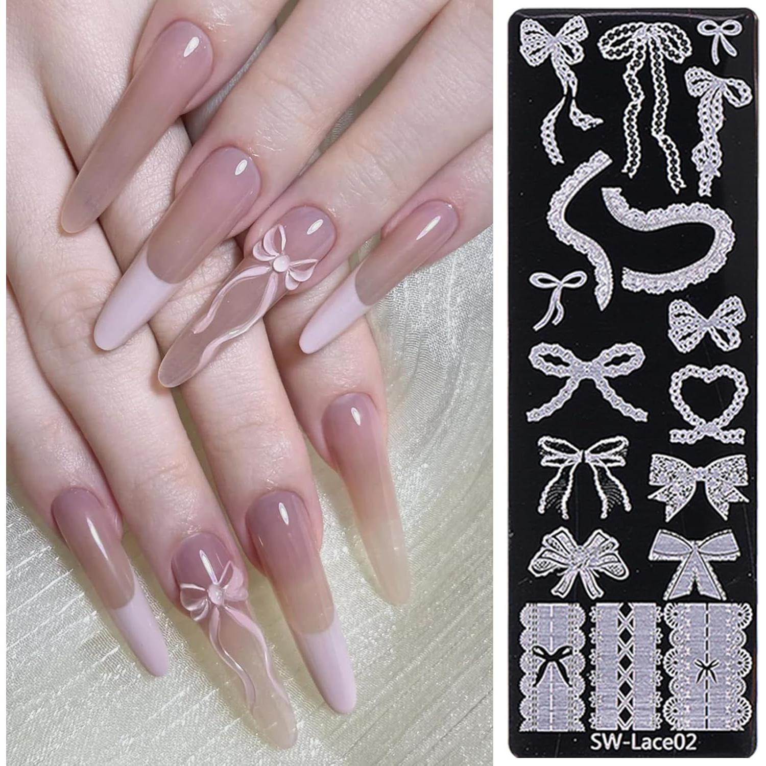 Kit de Estampado de Uñas STZPRONAIL - 11 Piezas Encaje