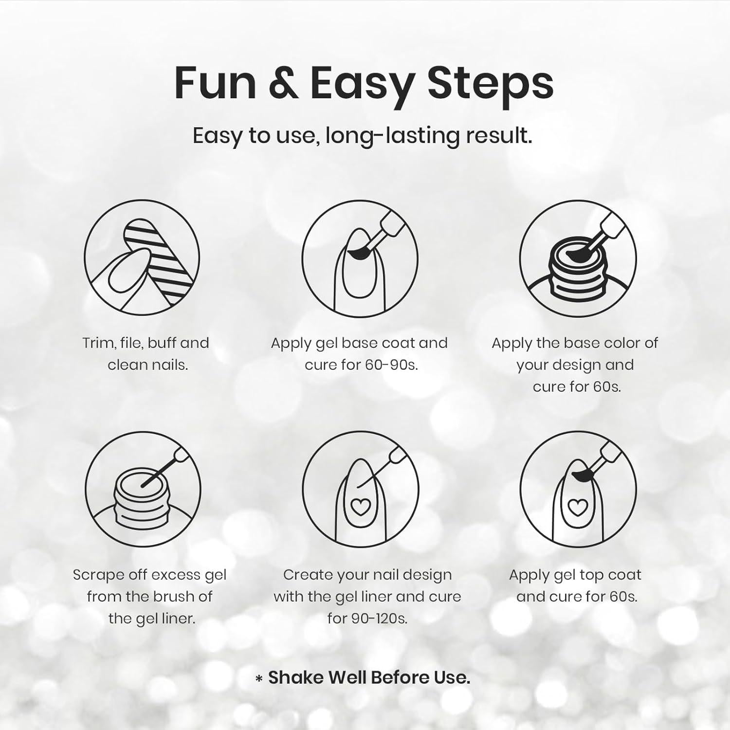 Esmalte en Gel Brillo Plateado Beetles 7ml - Ecológico y Fácil Aplicación