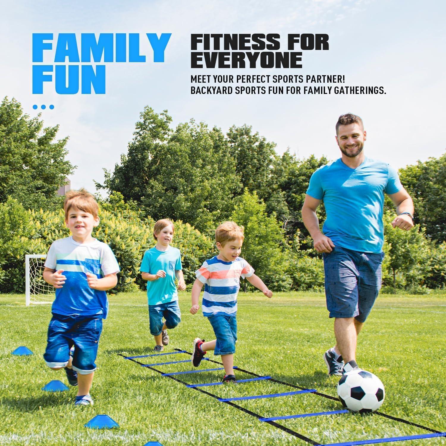 Conjunto de Entrenamiento de Agilidad KUTIZE - 6.1m, 4 Vallas, 12 Conos