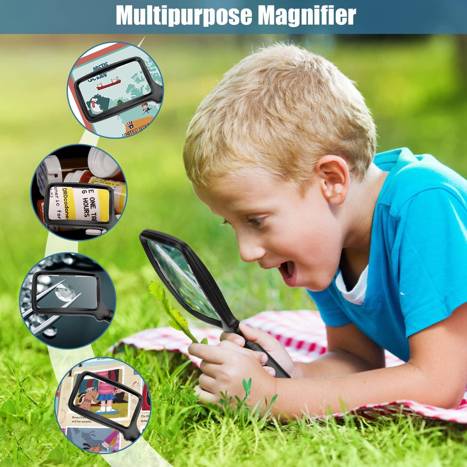 Lupa de Mano Plegable Tobegiga 3X con Luz LED Ajustable