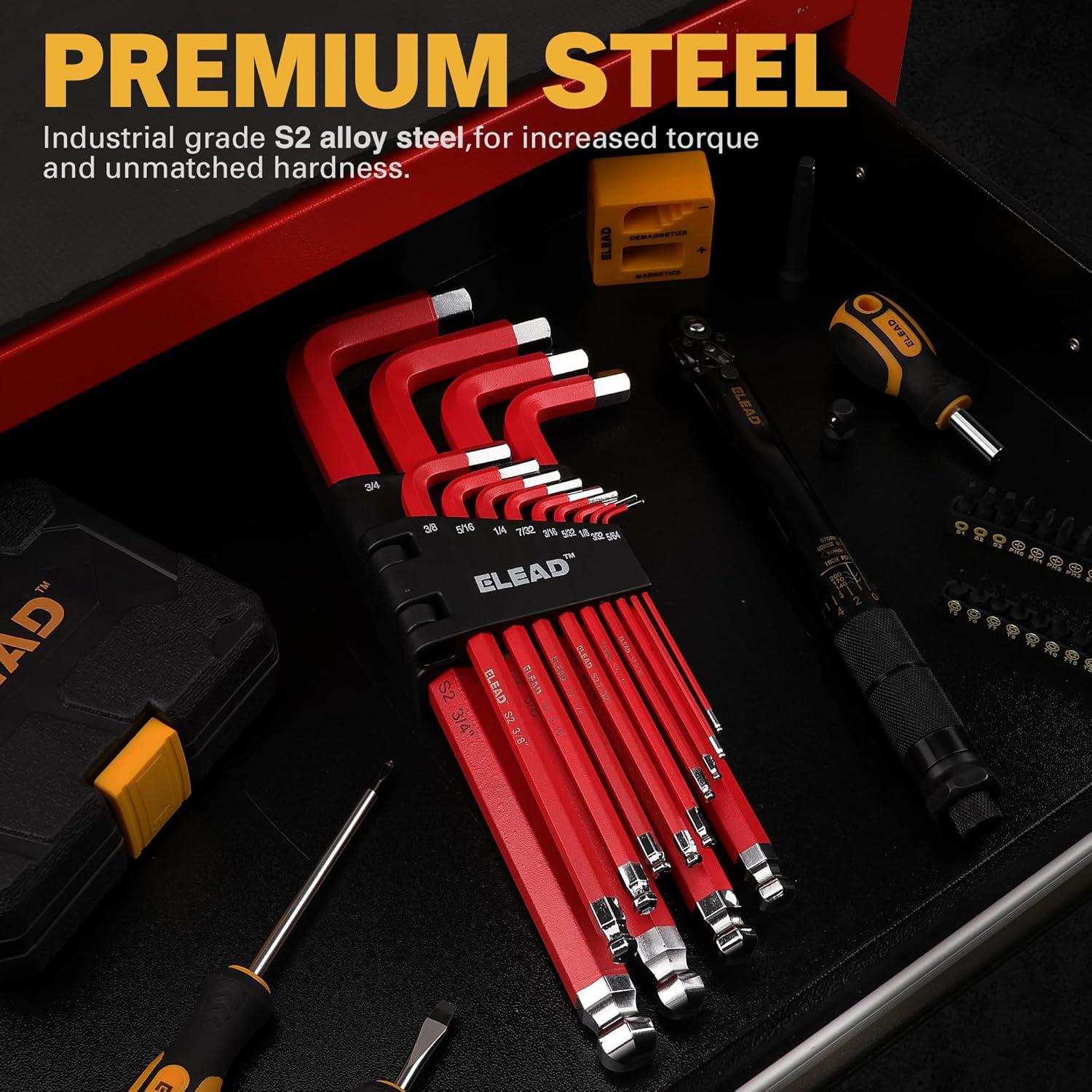 Juego de Llaves Allen Jumbo ELEAD 13 Piezas SAE 5/64-3/4