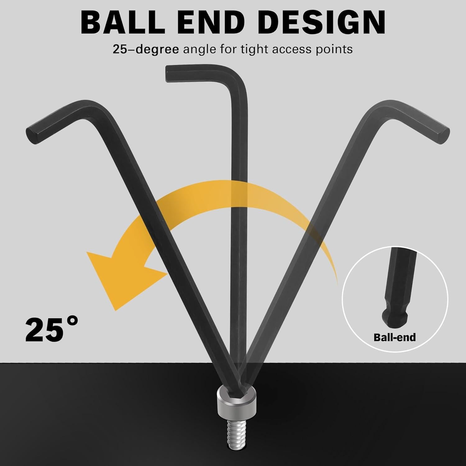 Juego de Llaves Allen ELEAD 27 Piezas Acero Cromo Vanadio