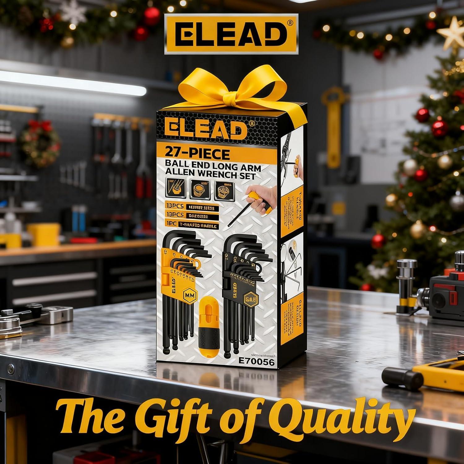 Juego de Llaves Allen ELEAD 27 Piezas Acero Cromo Vanadio