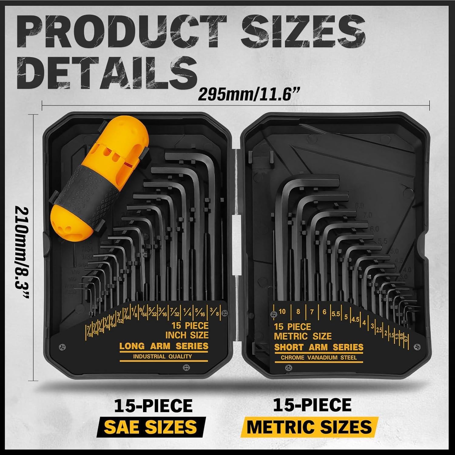 Conjunto de Llaves Hexagonales ELEAD 31 Piezas Acero 0.7-10mm