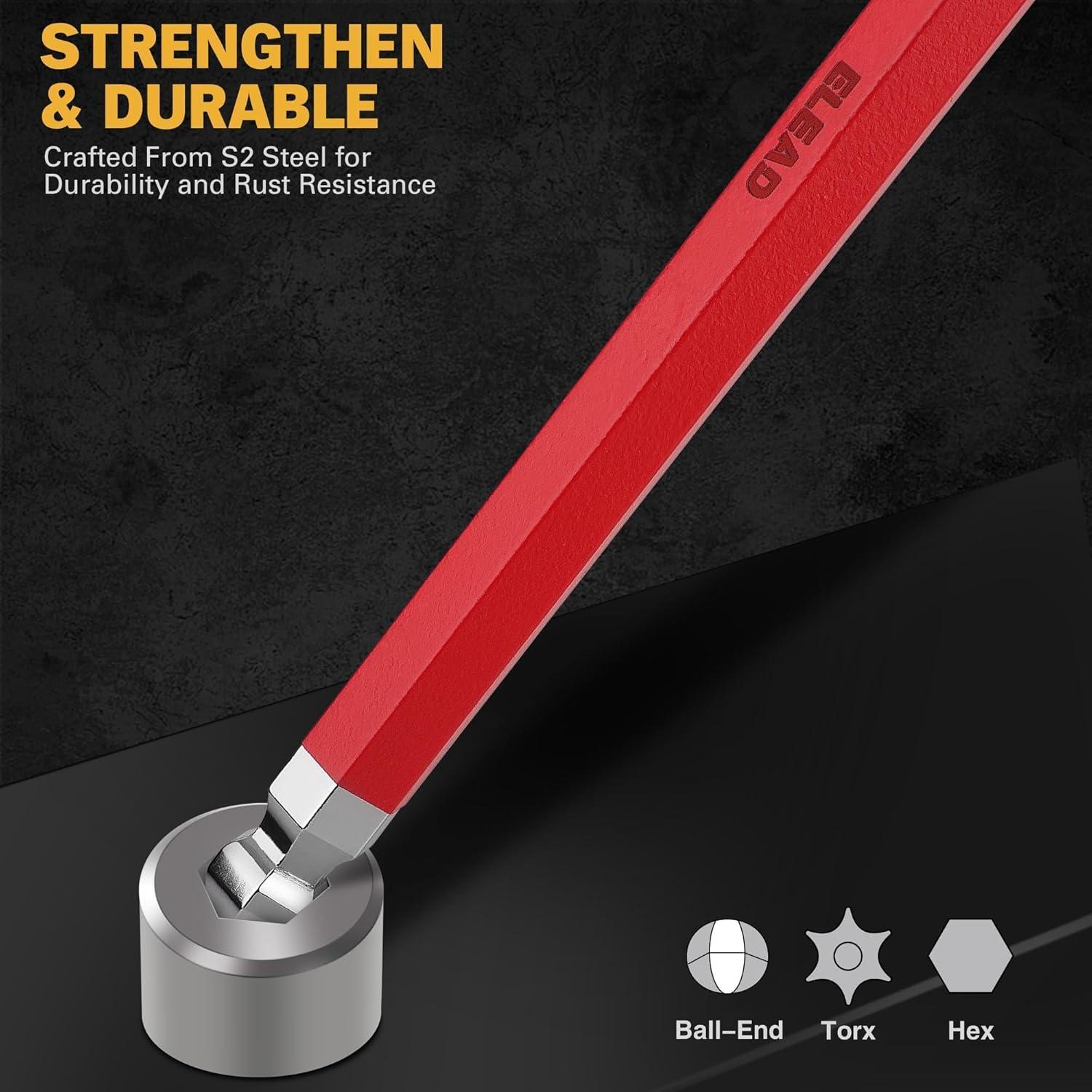 Juego de Llaves Allen 29 Piezas ELEAD Multicolor con Punta Esférica