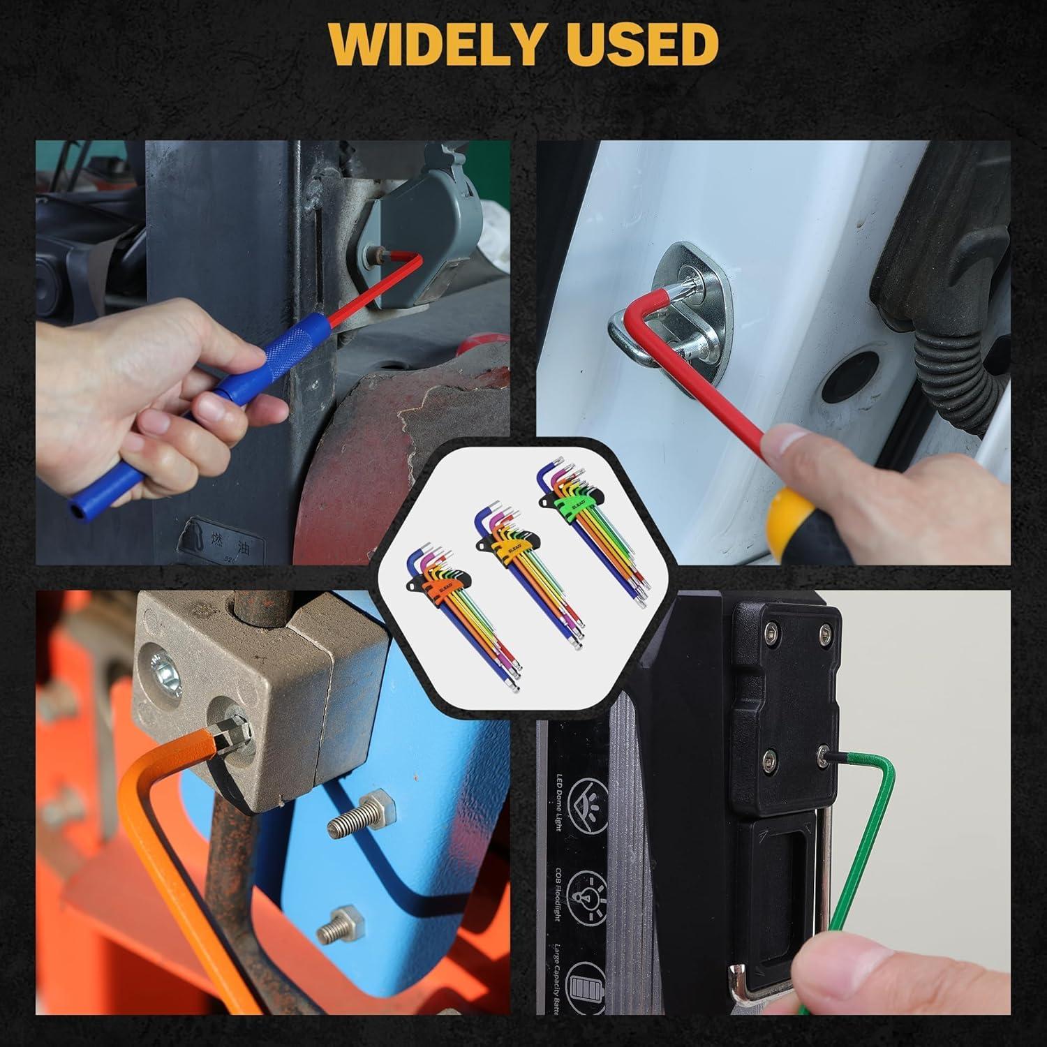 Juego de Llaves Allen 29 Piezas ELEAD Multicolor con Punta Esférica