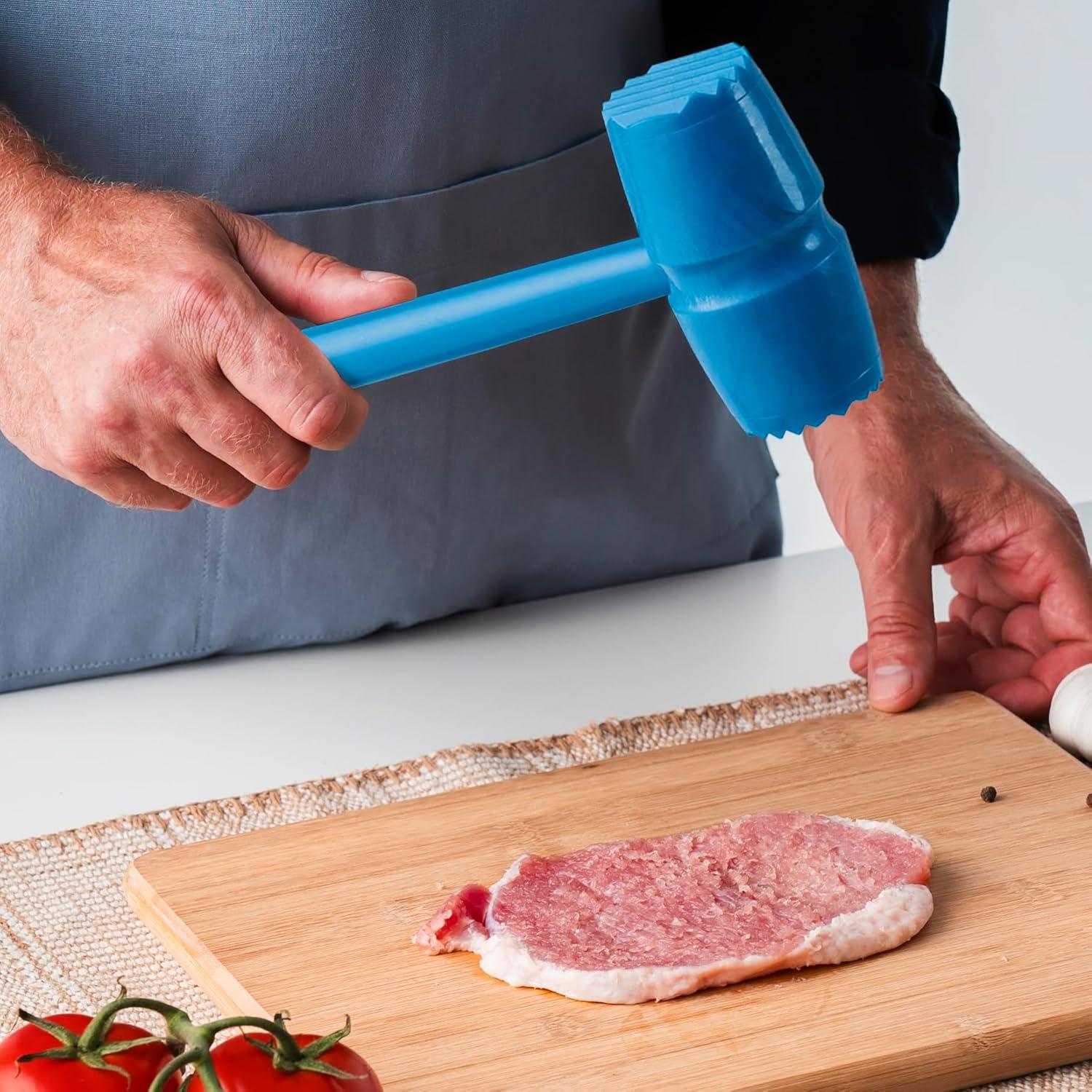 Martillo Aplastador de Carne Mix.Home Doble Cara 27.94 cm Azul