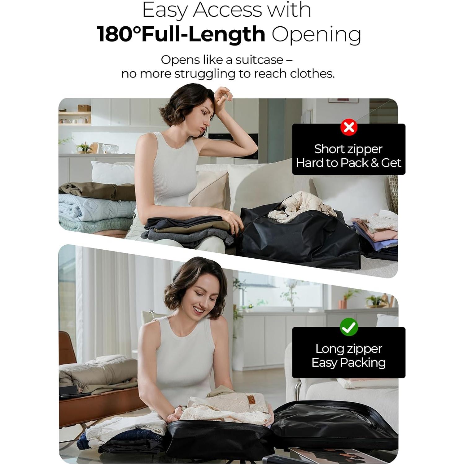 Bolsas de Vacío POIXM 3 Piezas con Bomba Inalámbrica 70% Compresión