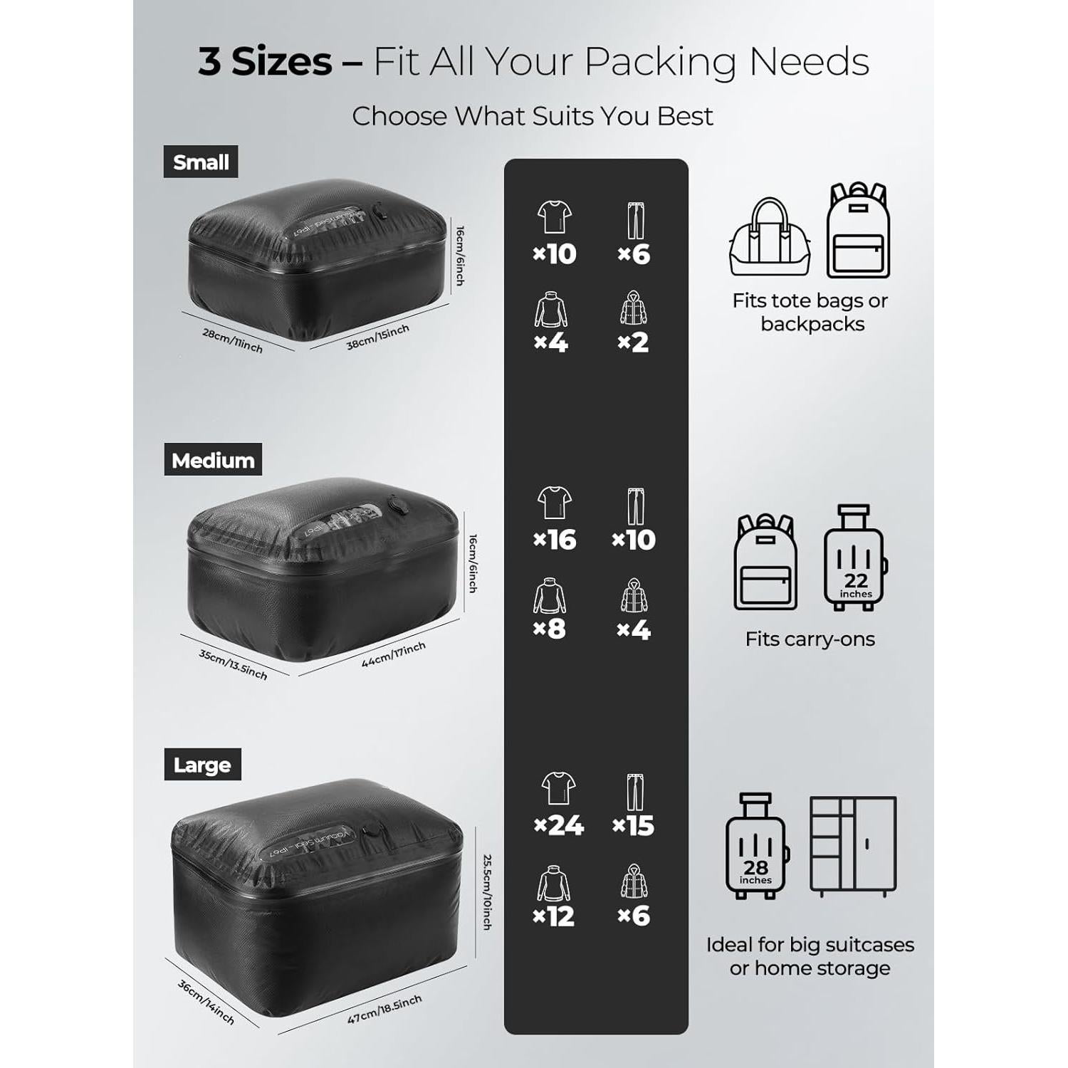 Bolsas de Vacío Reutilizables POIXM 1PC Impermeables 38x28cm