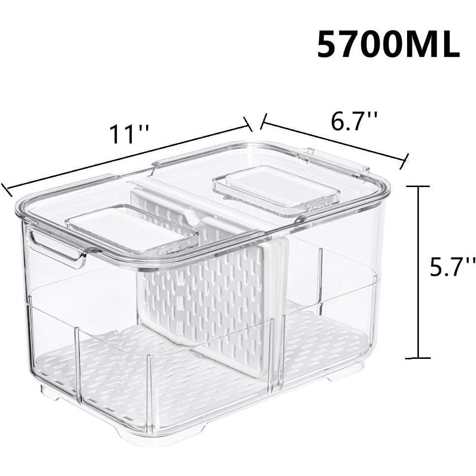 Contenedor Organizador de Refrigerador 5700 ml - Plástico PET