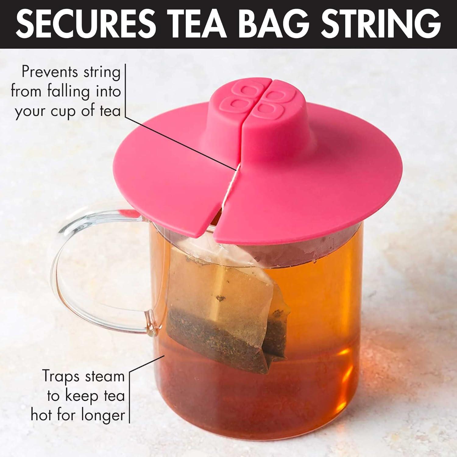 Soporte de Bolsa de Té Primula Tea Bag Buddy Silicona Rosa