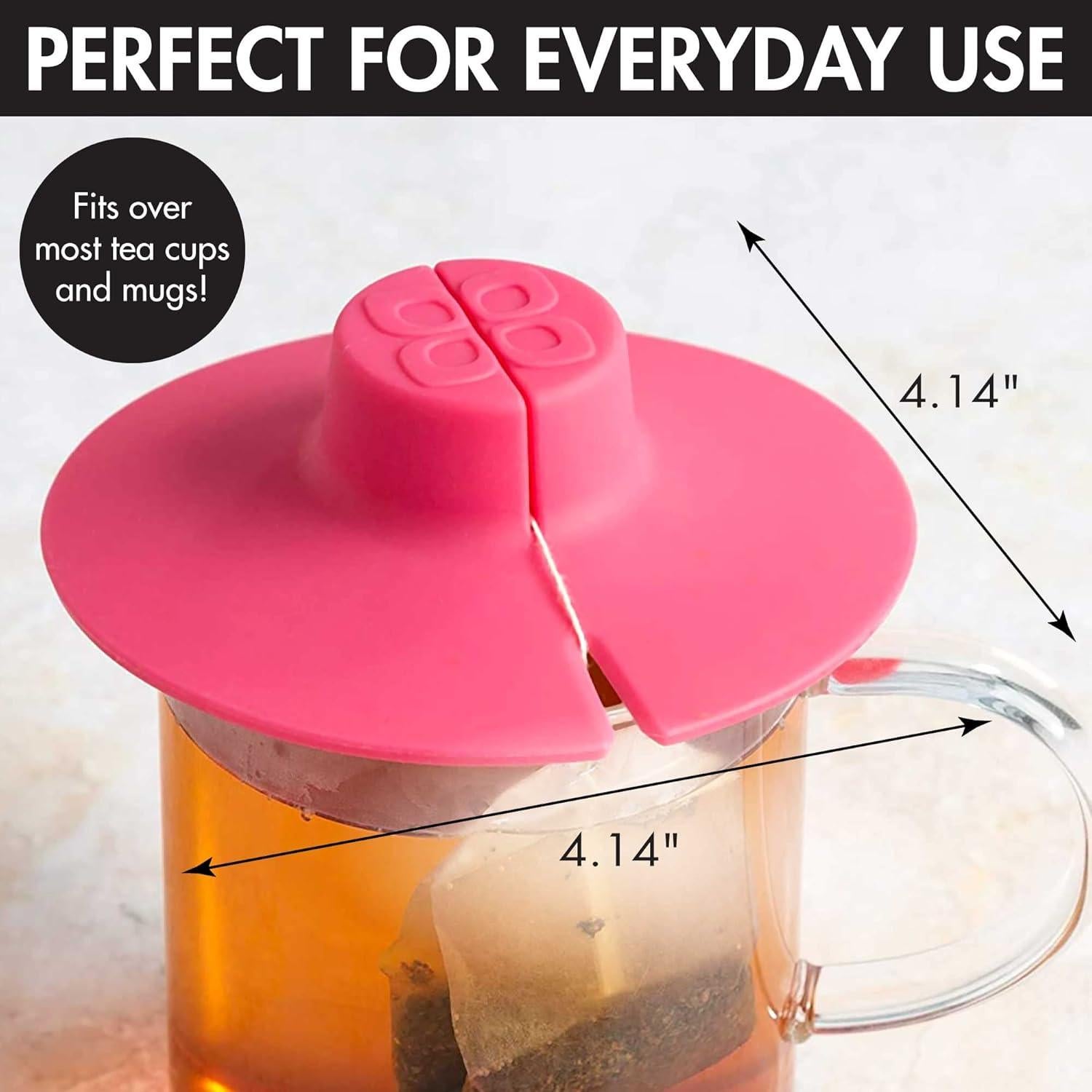 Soporte de Bolsa de Té Primula Tea Bag Buddy Silicona Rosa