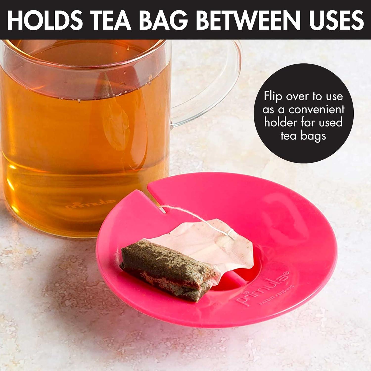 Soporte de Bolsa de Té Primula Tea Bag Buddy Silicona Rosa