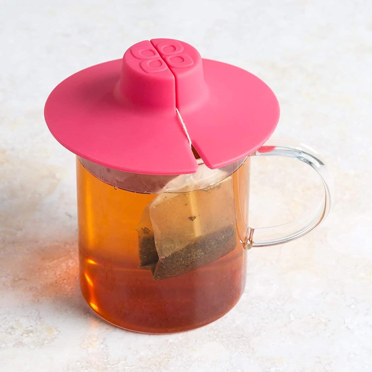 Soporte de Bolsa de Té Primula Tea Bag Buddy Silicona Rosa