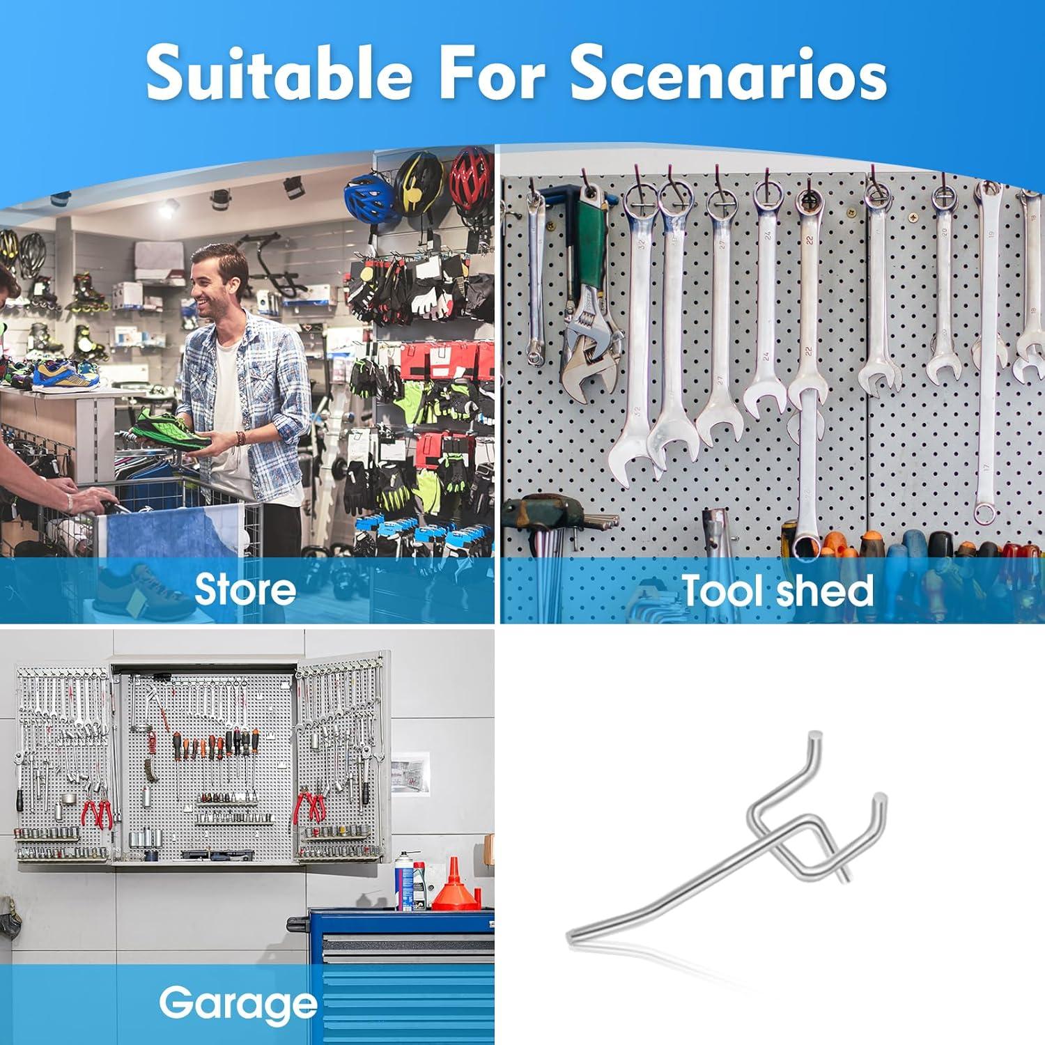 50 Ganchos de Metal en L Irrigaton para Tableros de Clavijas