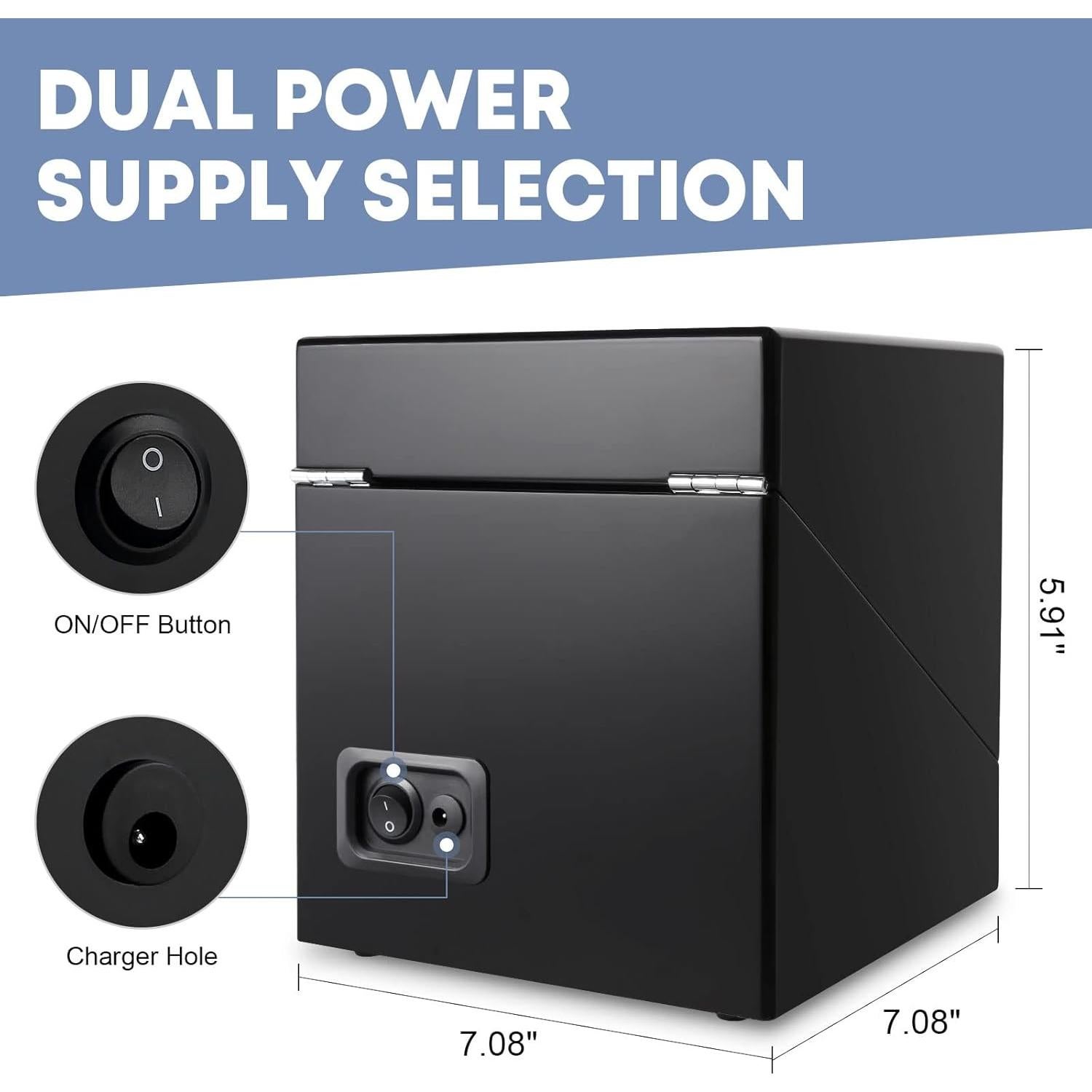 Enrollador de Reloj Uten Doble Automático Negro de Lujo