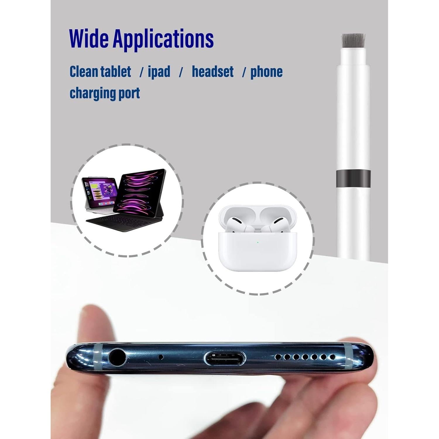 Kit de Limpieza 4 en 1 AHERO para AirPods y Teclados - Negro