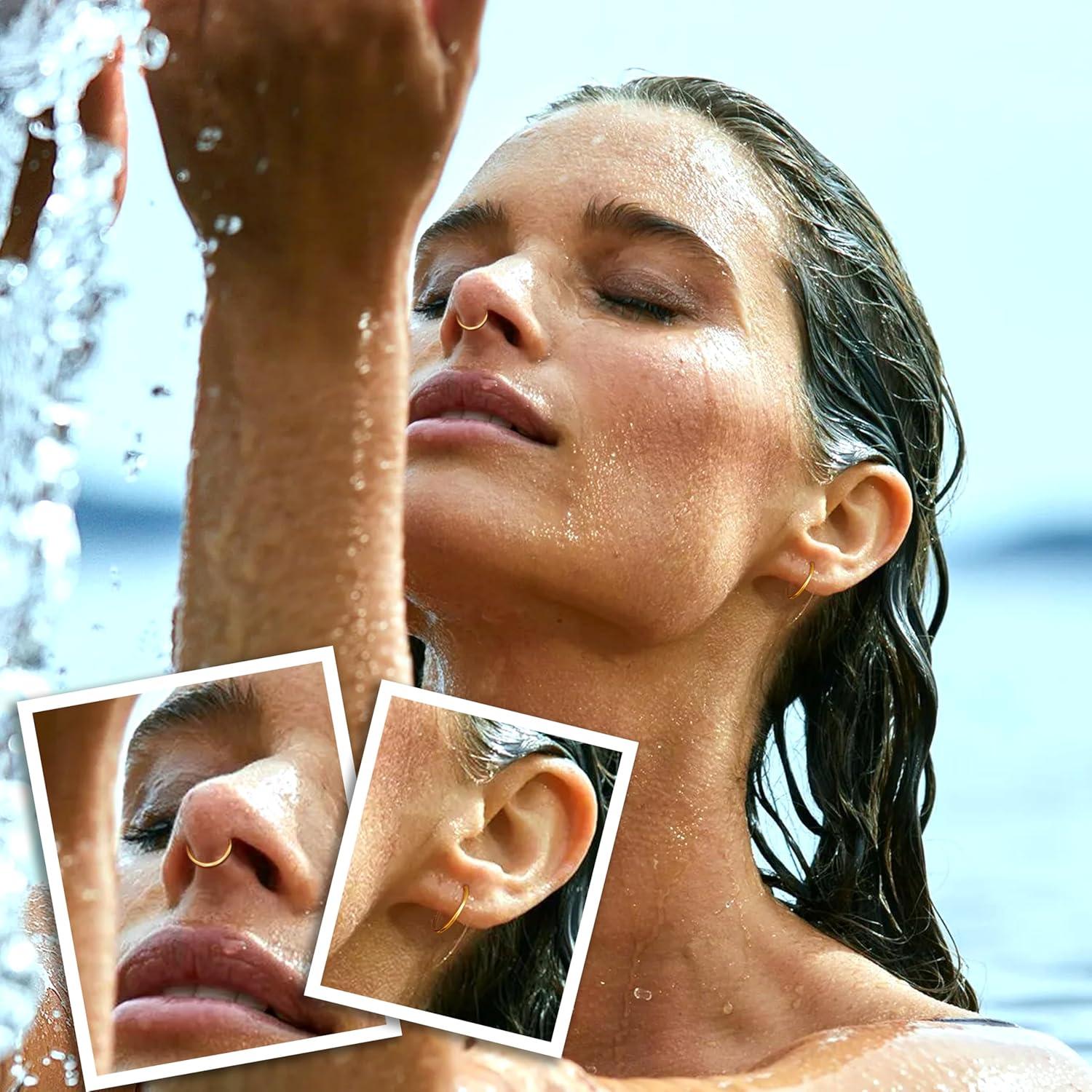 Jstyle 8 Piezas Aros Clicker Acero Inoxidable 18G 6-12MM