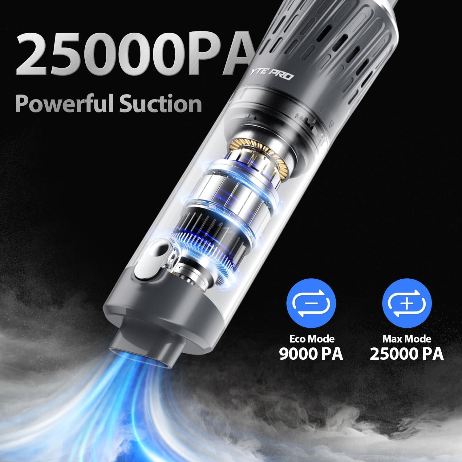 Aspiradora de Mano Inalámbrica YTE PRO VC-D17B1 25000Pa Plata