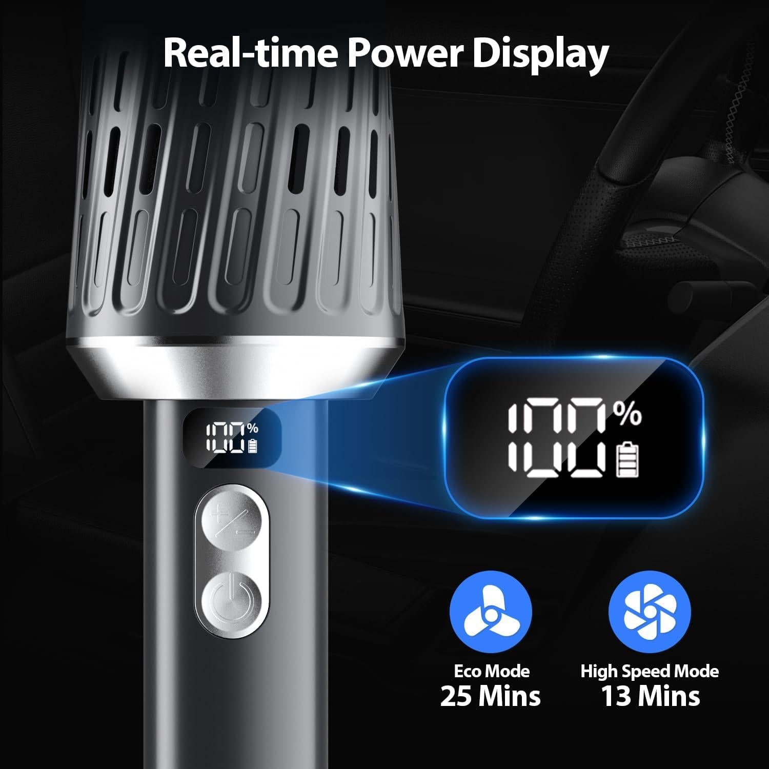 Aspiradora de Mano Inalámbrica YTE PRO VC-D17B1 25000Pa Plata