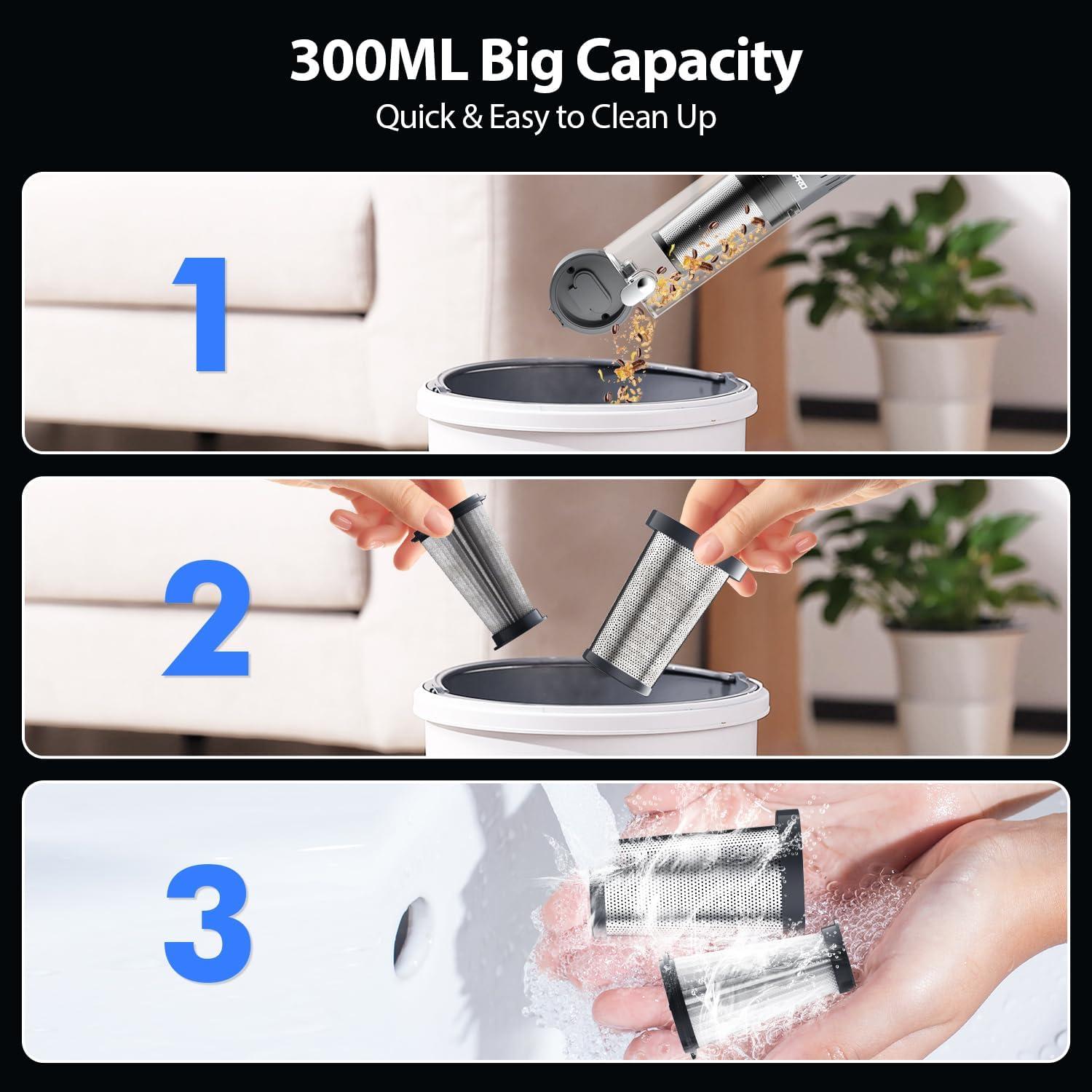 Aspiradora de Mano Inalámbrica YTE PRO VC-D17B1 25000Pa Plata